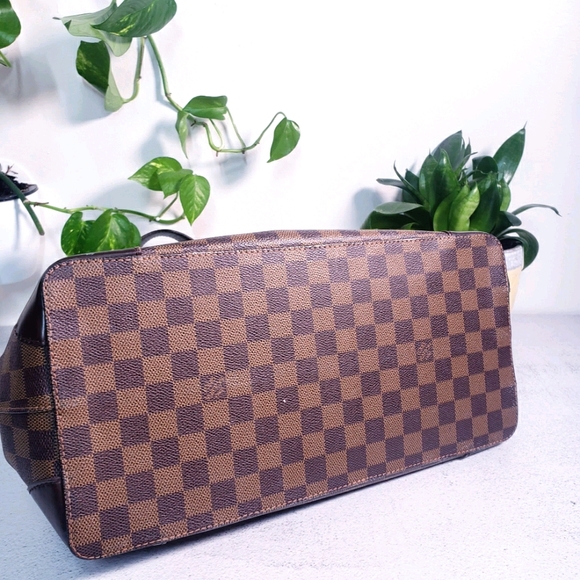 Very Good! LOUIS VUITTON Damier Hampstead MM Med - Picture 12 of 16